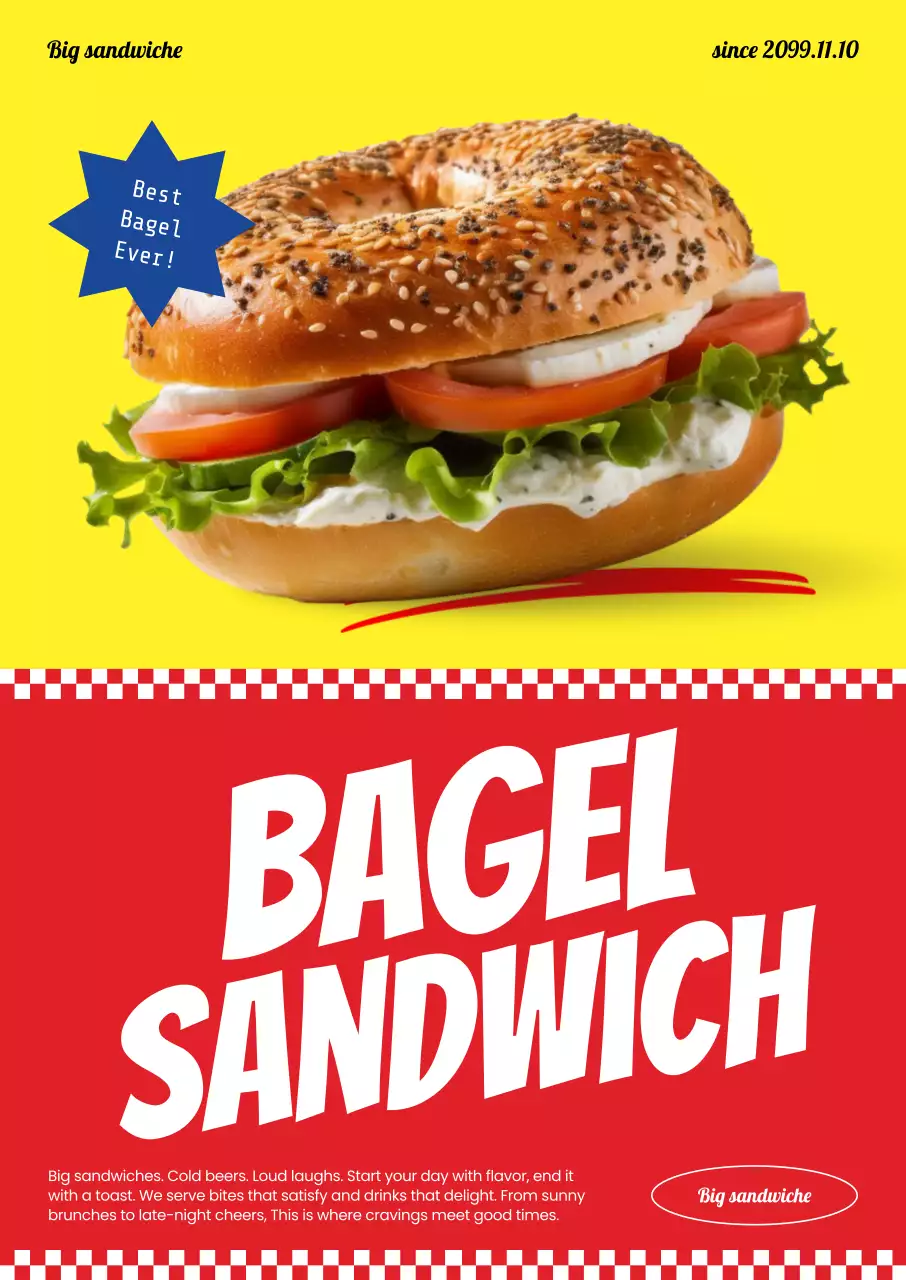 노랑 팝 샌드위치 광고