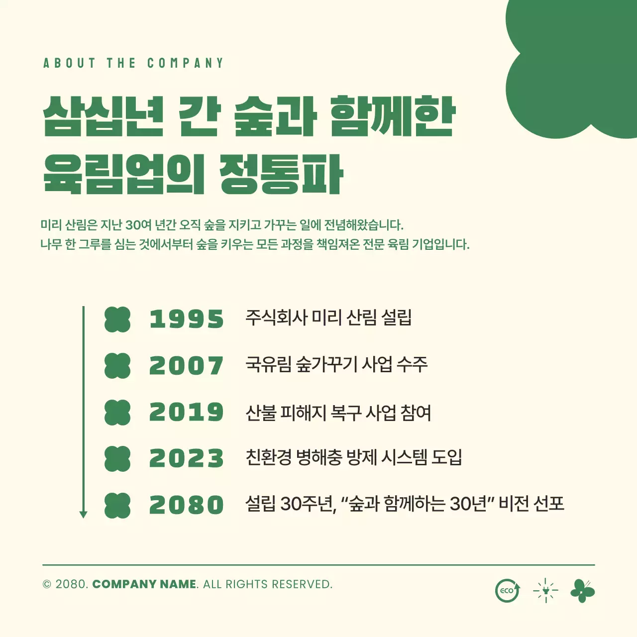 초록 깔끔 환경 보호 홍보