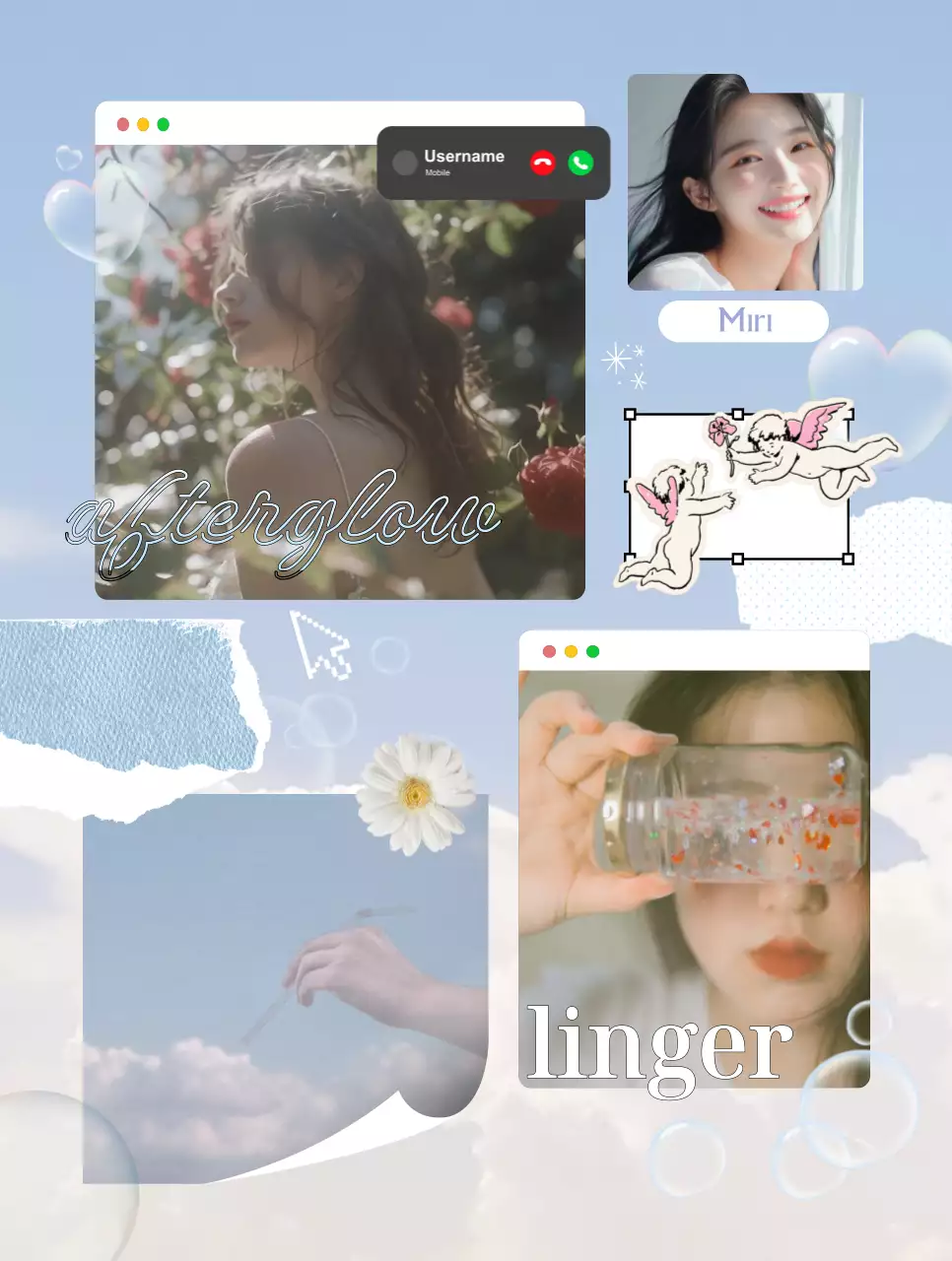 青 ファンタジー 写真 コラージュ おしゃれ