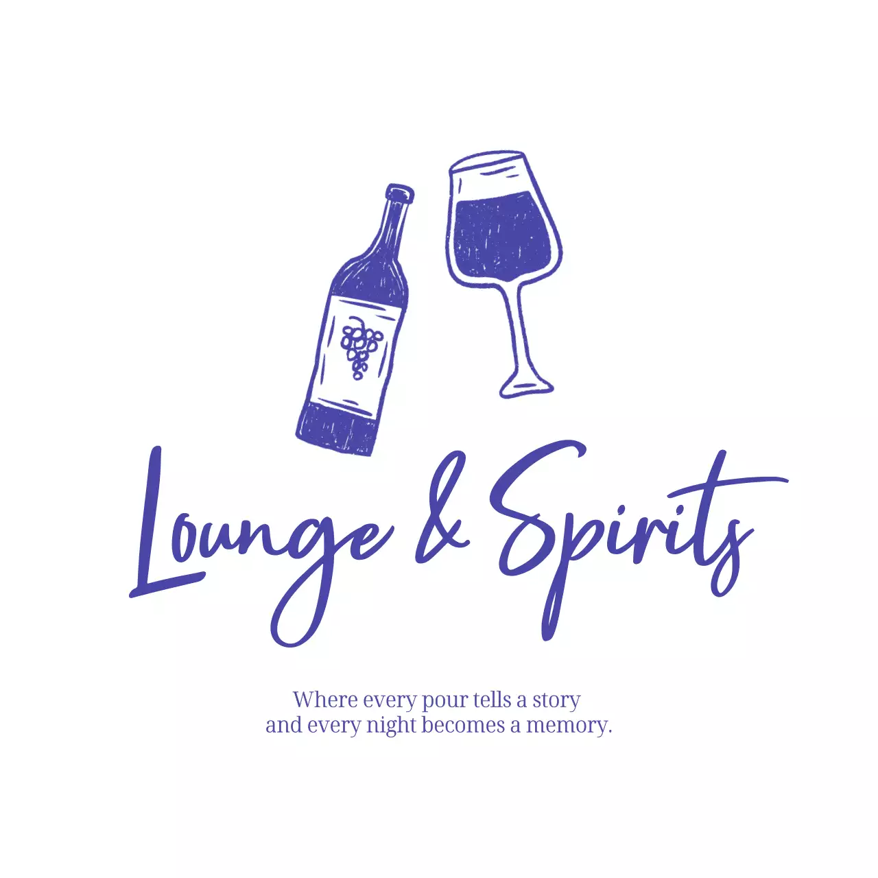 青 シンプル バー 杯イラスト