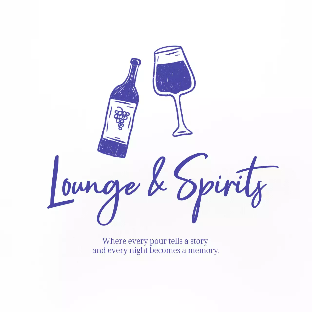 青 シンプル バー 杯イラスト