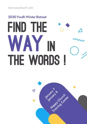 Purple Modern Youth Event Announcement Poster