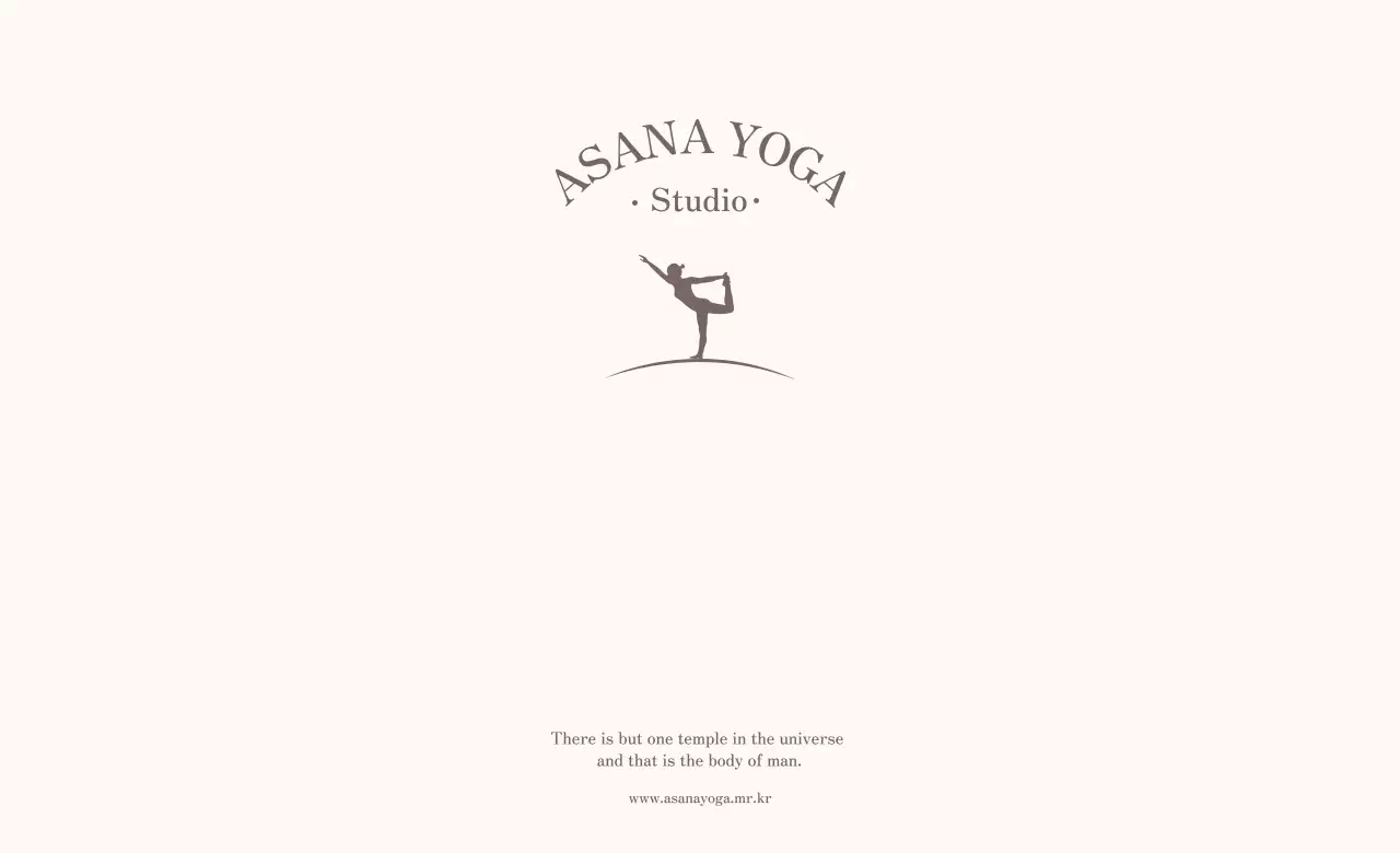 차분하고 감성적인 디자인의 요가 홍보물