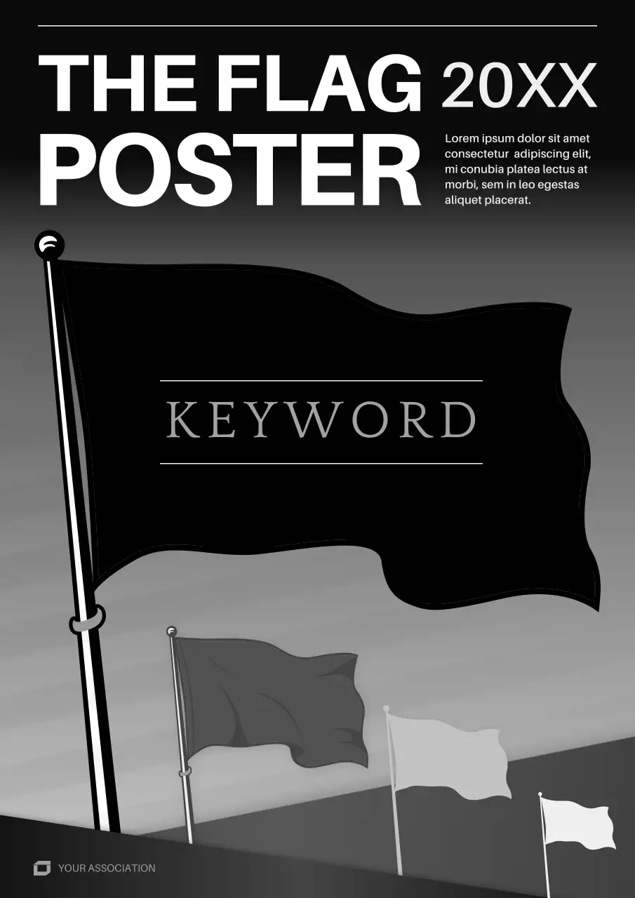 Black Professional Flag Advertisement Poster