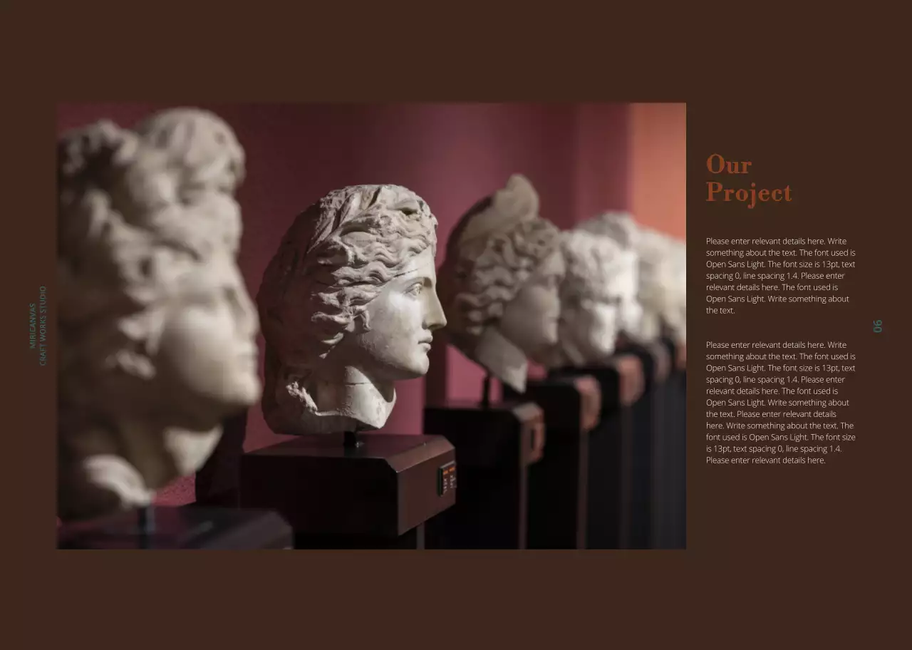 brown rustic studio announcement