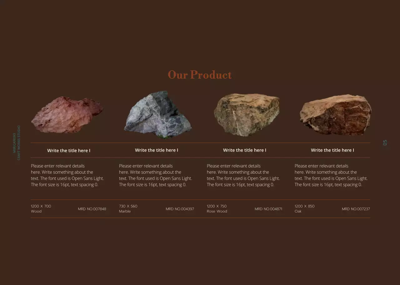 brown rustic studio announcement