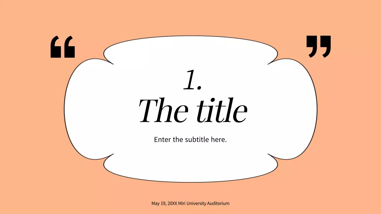 Orange Minimal Seminar Announcement Presentation