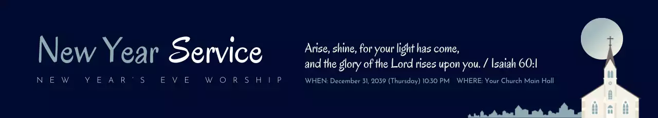 Faixa de convite para culto tradicional da Marinha