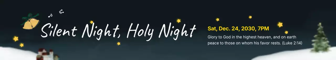 Banner preto tradicional de evento de Natal