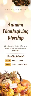 Banner de anúncio de ação de graças tradicional bege