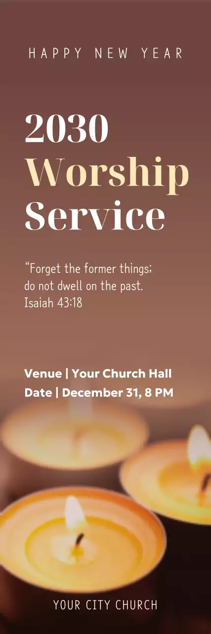 Banner de anúncio de adoração simples marrom