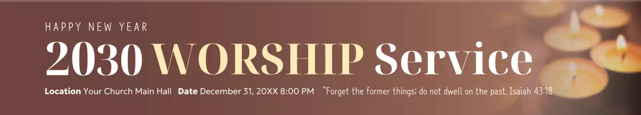 Faixa de anúncio de adoração elegante marrom