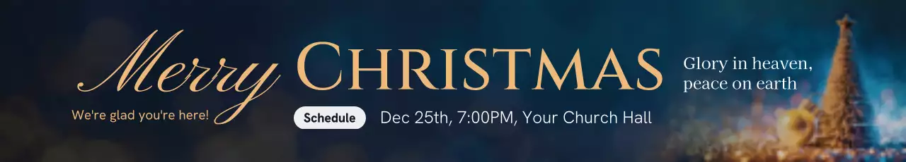 Banner de anúncio de Natal elegante azul