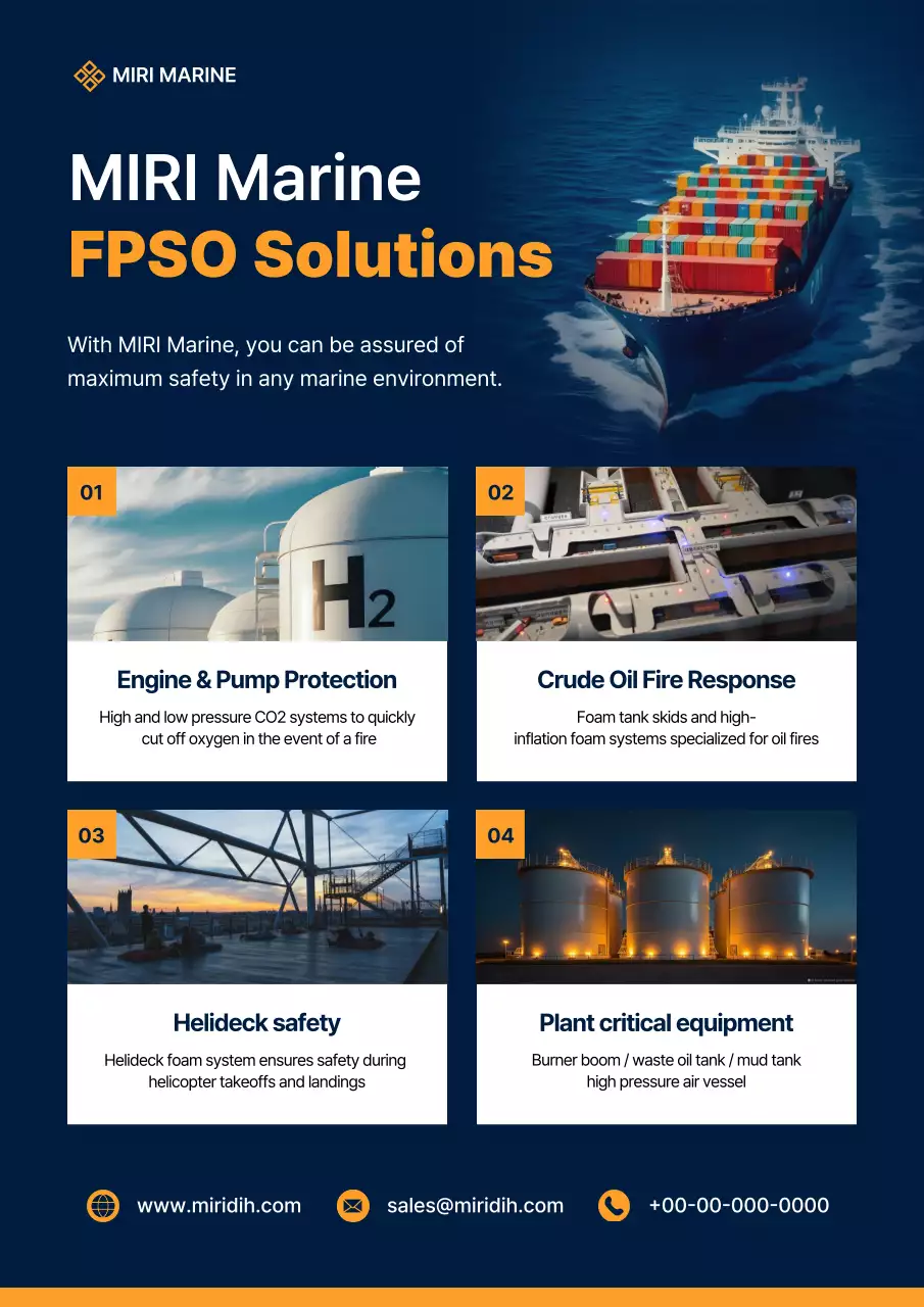 promosi keselamatan laut modern biru