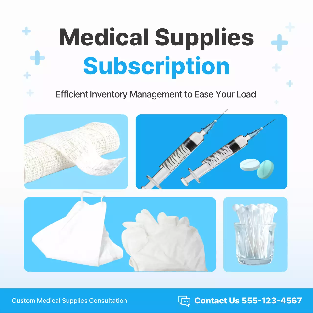 promoção médica moderna azul