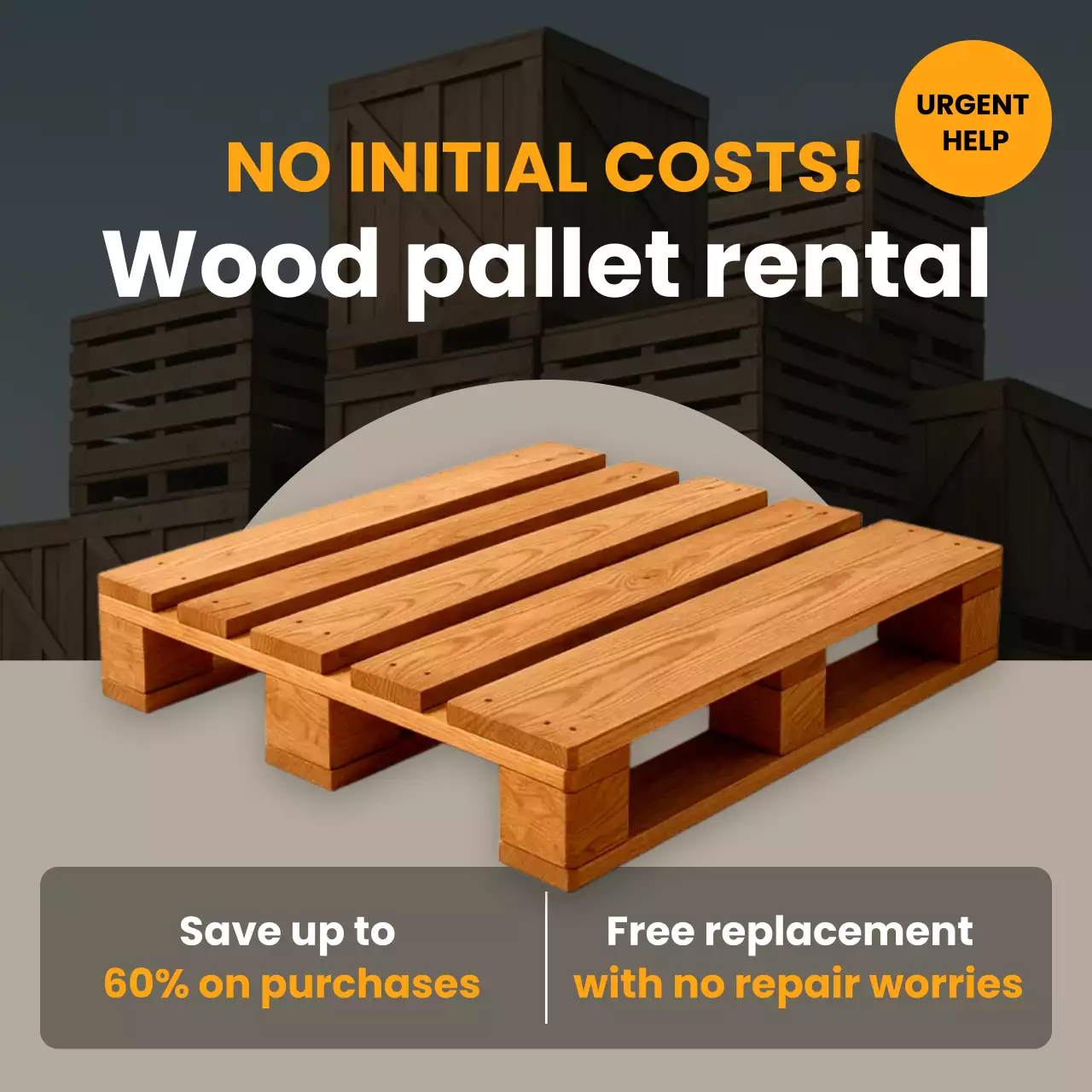 brown modern pallet promotion