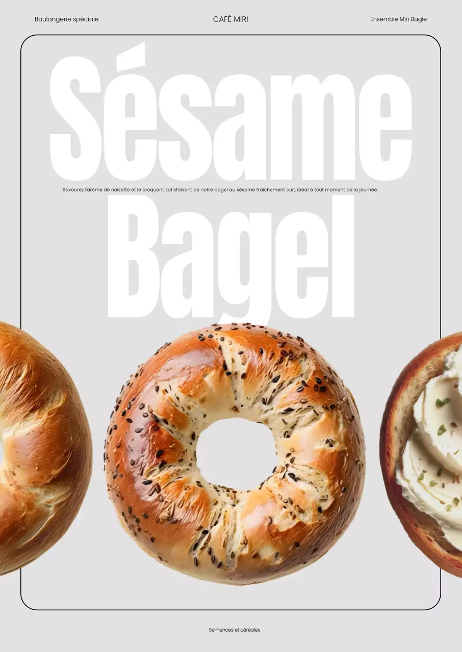 Publicité de la boulangerie Gray Modern