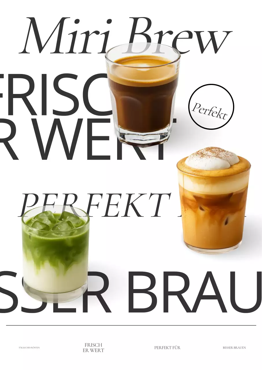 Weiße moderne Kaffeeanzeige
