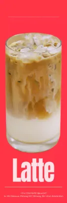 Rode moderne drankadvertentie