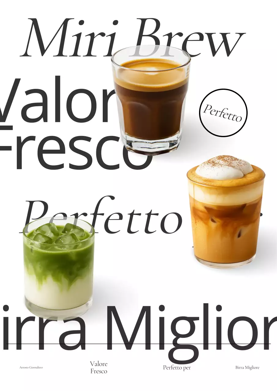 Pubblicità del caffè bianco moderno