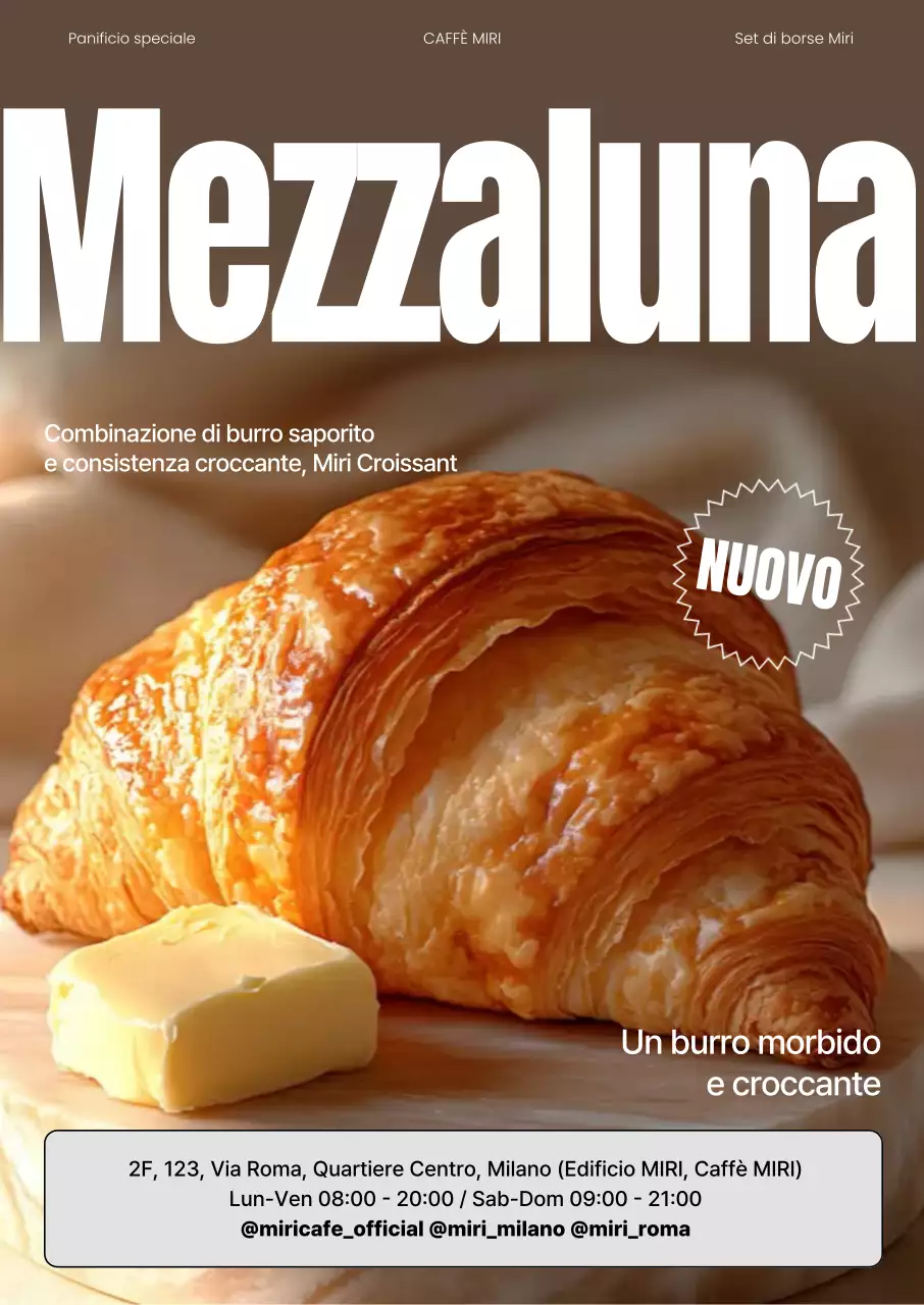 Pubblicità della panetteria moderna beige