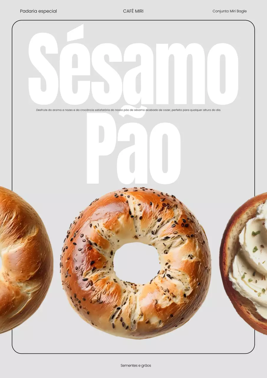 Anúncio da Padaria Moderna Cinza