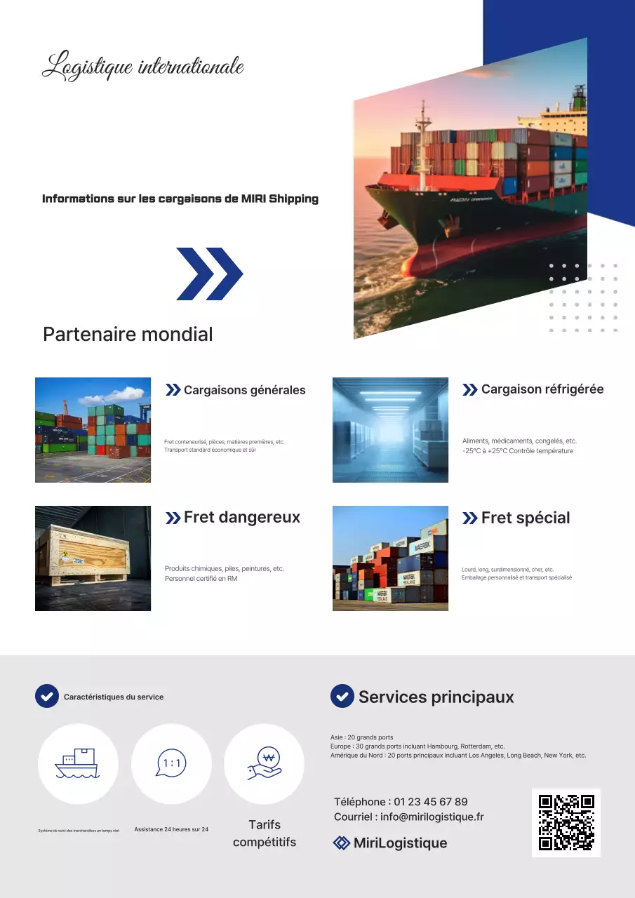 Guide logistique moderne bleu