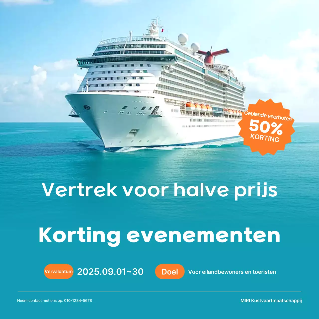 Sky Blue Modern Travel Kortingsevenement