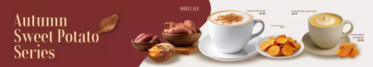 Promoção do cardápio de outono Brown Simple