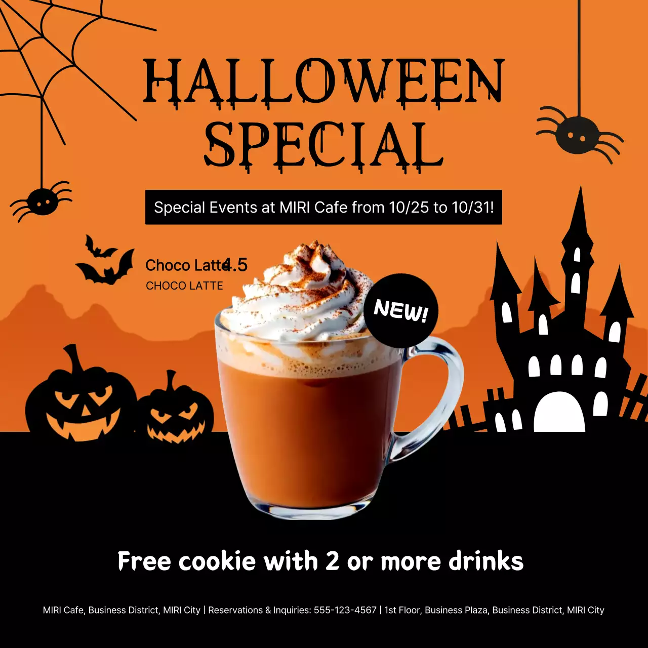 Orange Retro Halloween Promotion