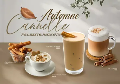 Promotion du menu du café moderne beige