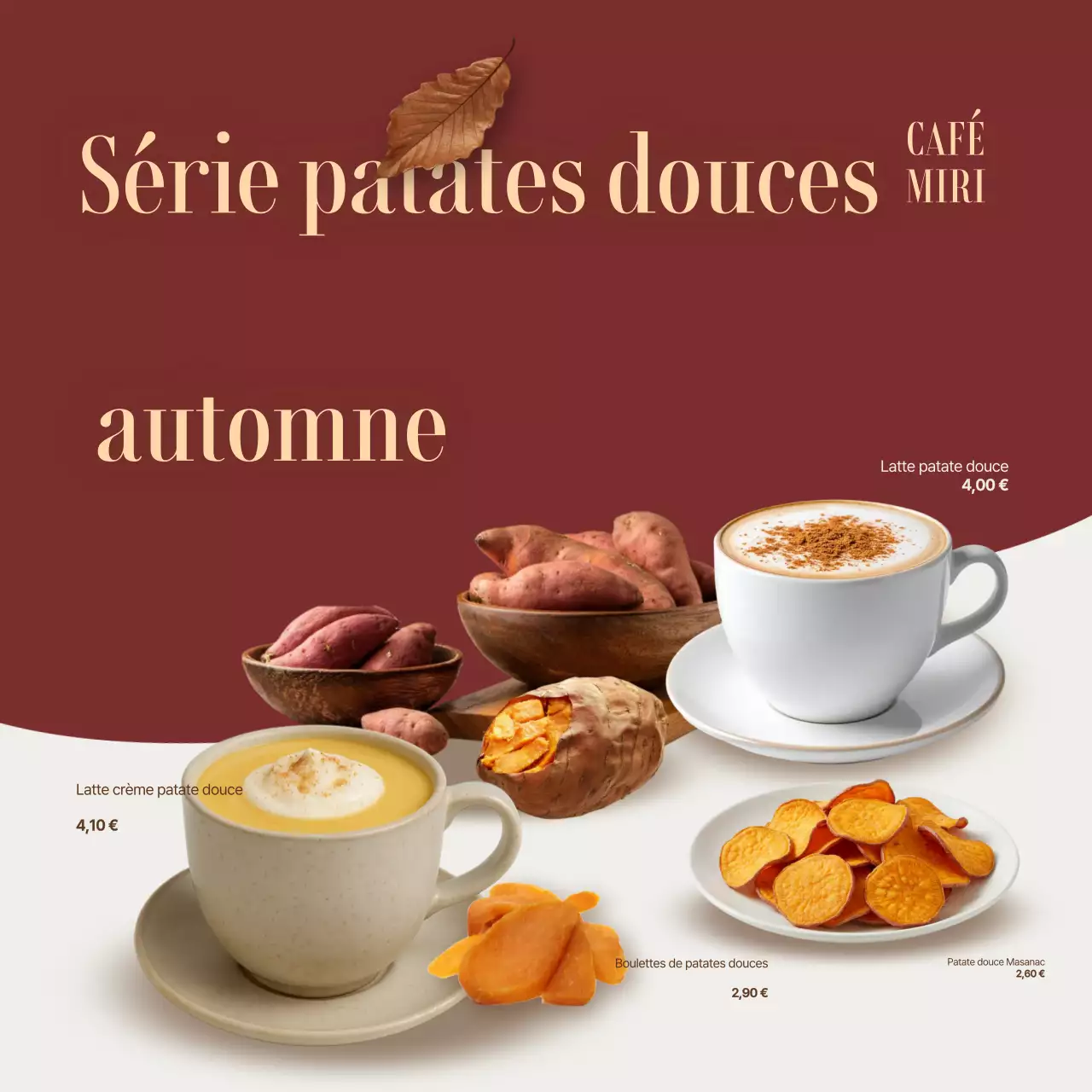 Promotion du menu du Brown Modern Cafe