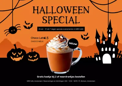 Oranje Retro Halloween Promotie