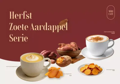 Brown Modern Cafe Menu Promotie