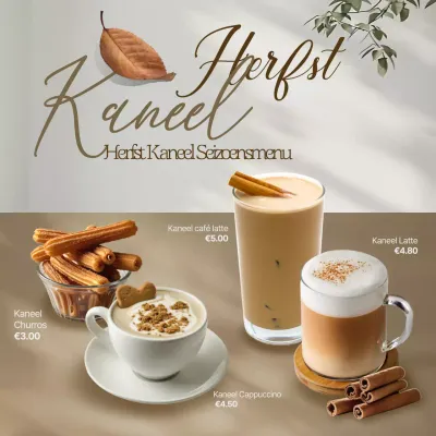 Promotie Beige Classic Café Menu