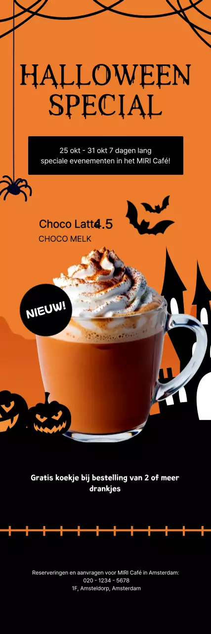 Oranje Vintage Halloween Evenementengids