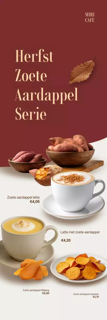 Brown Modern Cafe Menu Promotie