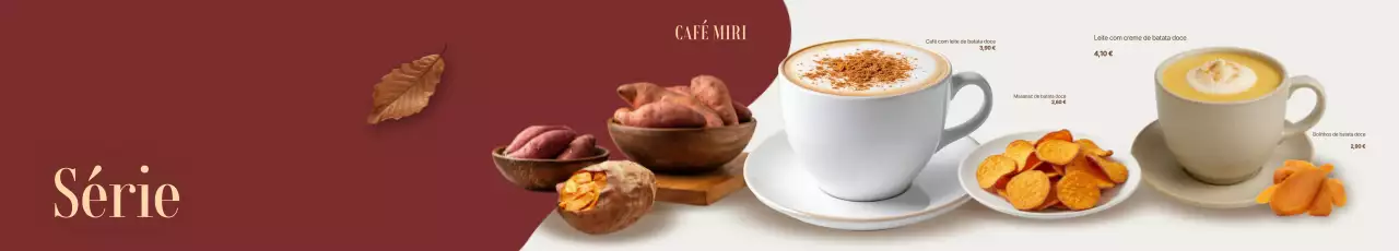 Promoção do cardápio de outono Brown Simple