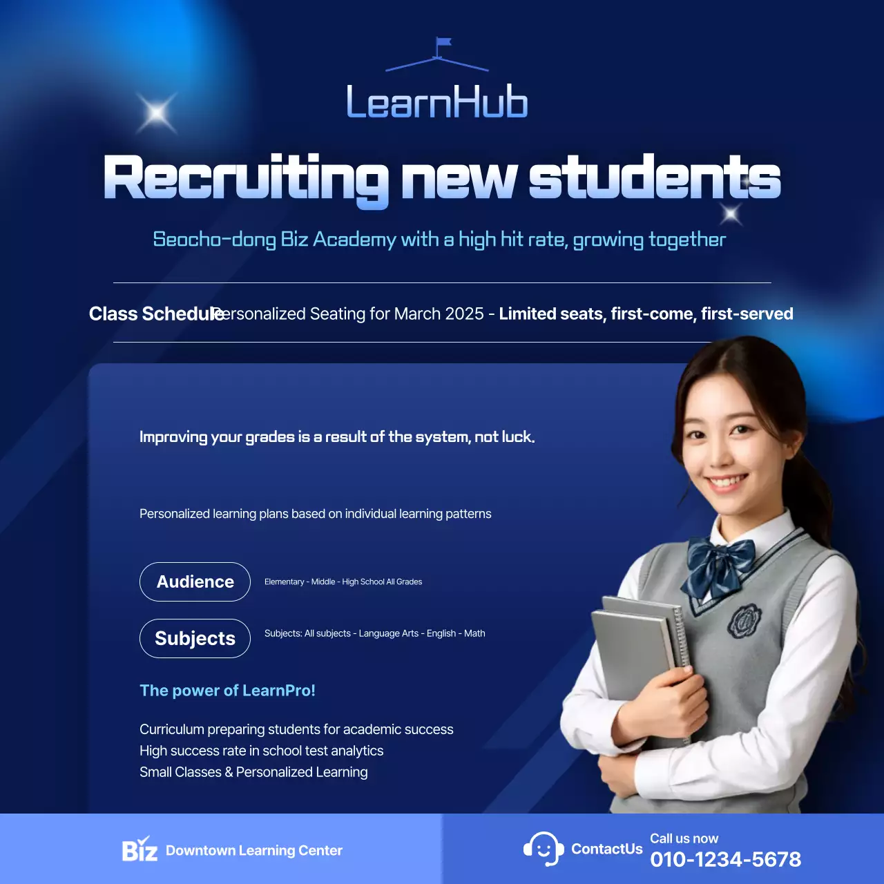 Blue Modern Academy Recruitment