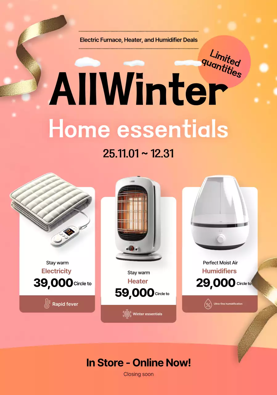 Promosi Barang Musim Dingin Modern Oranye