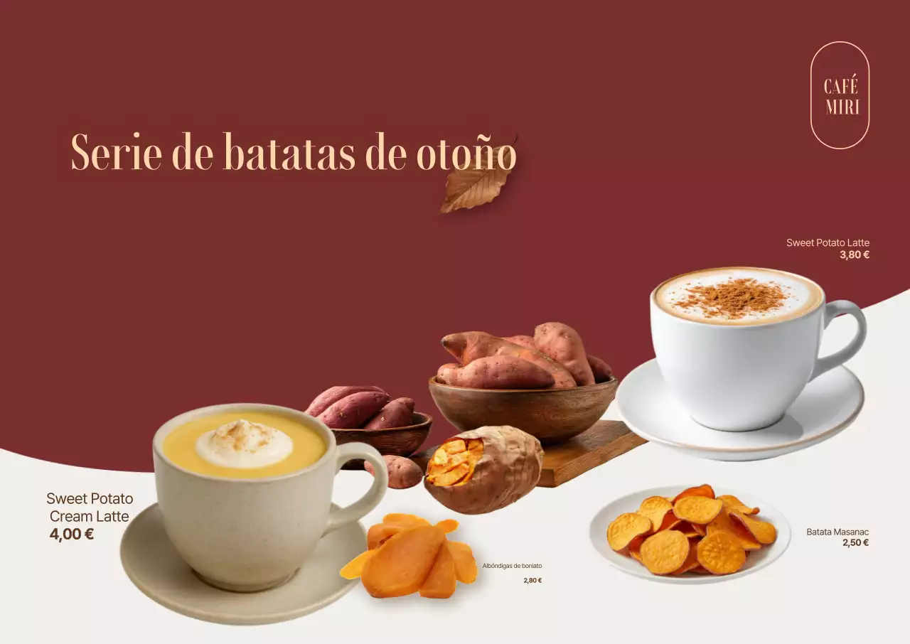 Promoción del menú del Brown Modern Cafe