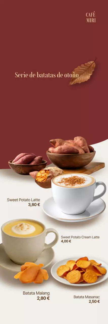 Promoción del menú del Brown Modern Cafe