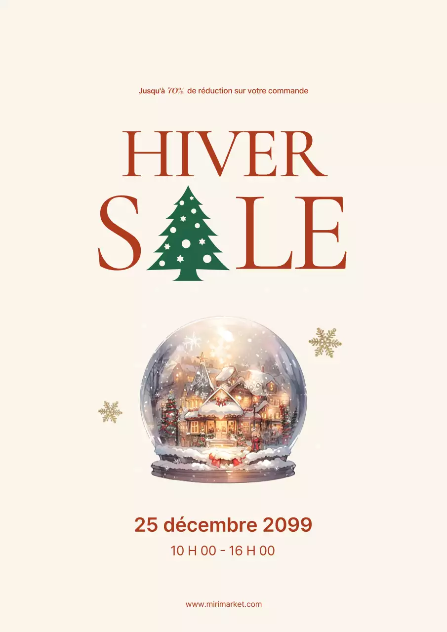 Promotion des soldes d'hiver Ivory Simple