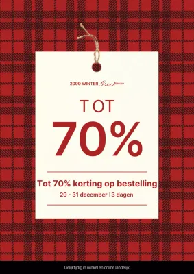 Rode Eenvoudige Winteruitverkoop