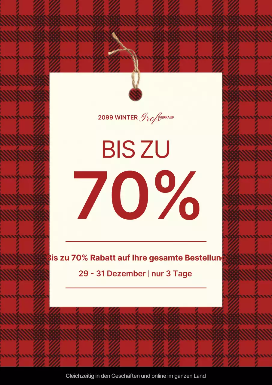 Red Simple Winter Sale