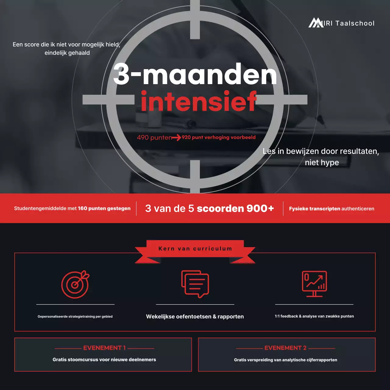 Advertentie voor zwart modern onderwijs