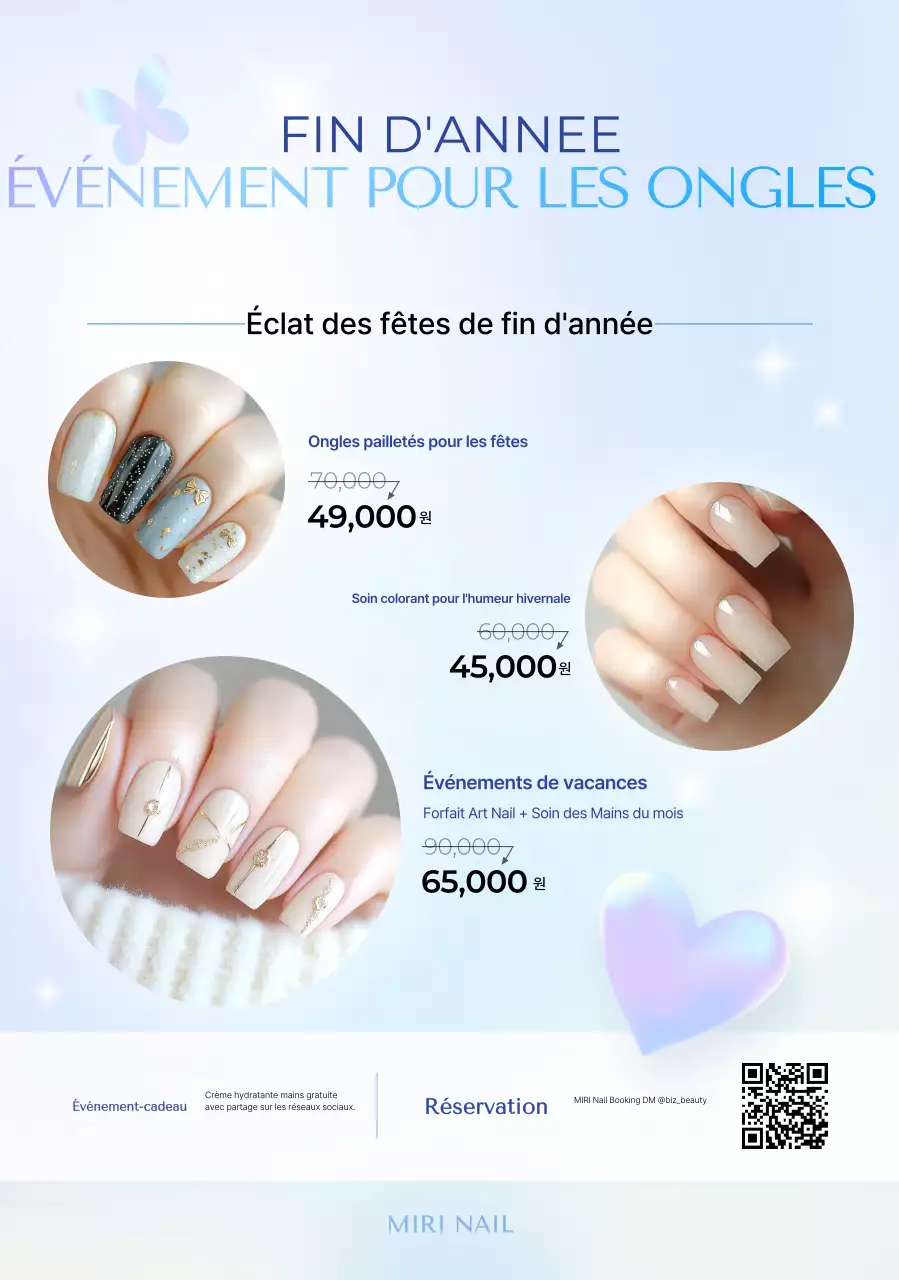 Promotion Nail Art Moderne Bleu Ciel