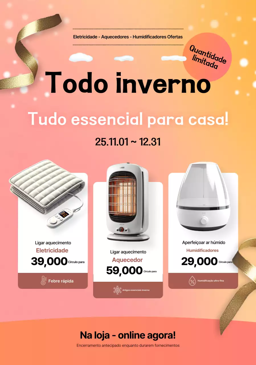 Promoção de artigos de inverno modernos da Orange