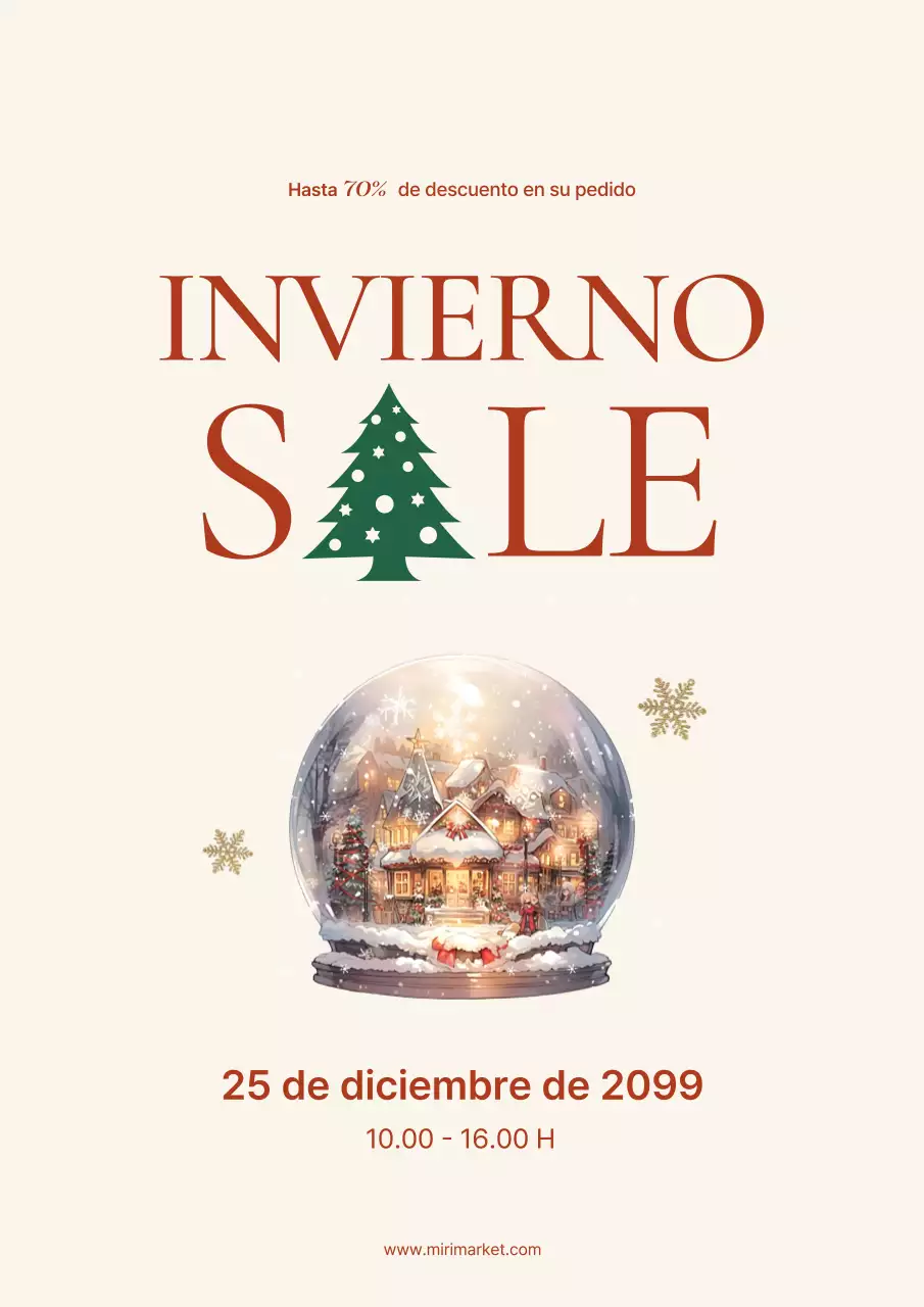 Promoción de rebajas de invierno de Ivory Simple