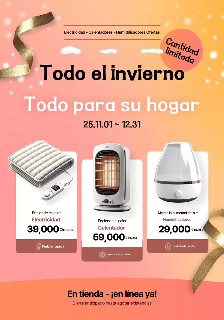 Promoción de artículos de invierno modernos de Orange
